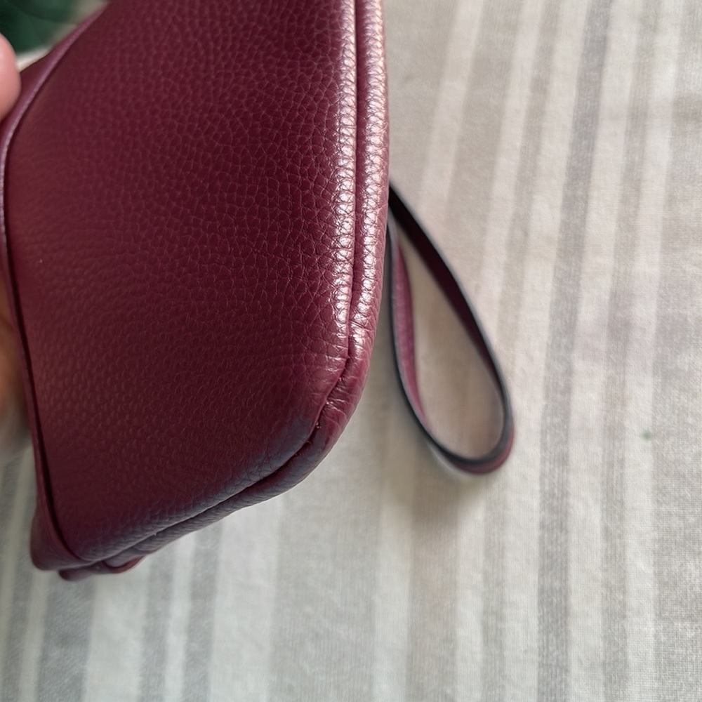 Nanette Lepore Burgundy Wristlet with Gold Accents - Picture 11 of 12